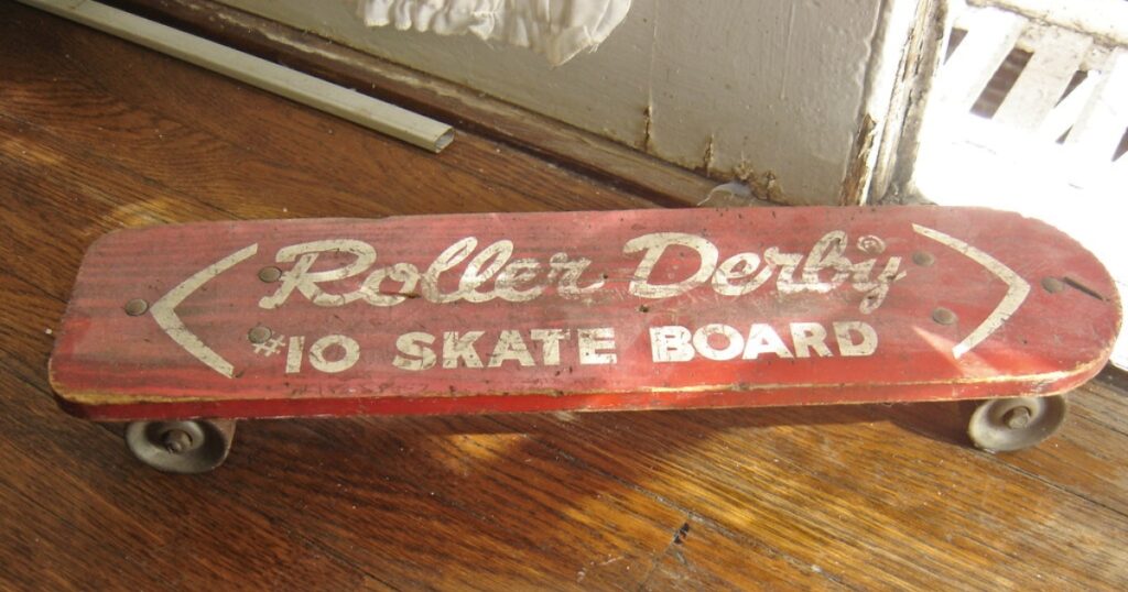 Vintage 1959 Roller Derby Skateboard 
